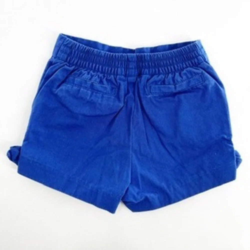 Janie and Jack Blue‎ Ruffle Hem Elastic Waist Shorts Kids 6-12 Months Cotton